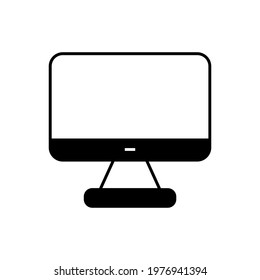 Screen icon black and white vector