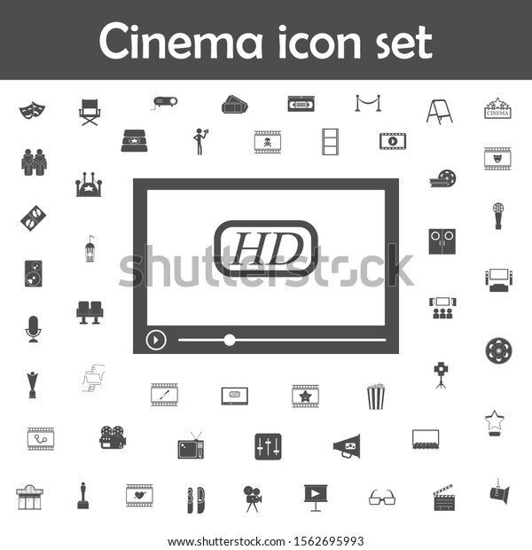 Screen icon. Cinema icons universal set for web\
and mobile