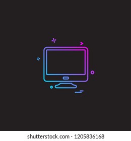Screen icon design vector