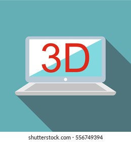 Screen icon. Flat illustration of screen vector icon for web