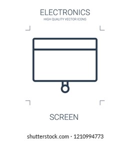 screen icon. high quality line screen icon on white background. from electronics collection flat trendy vector screen symbol. use for web and mobile