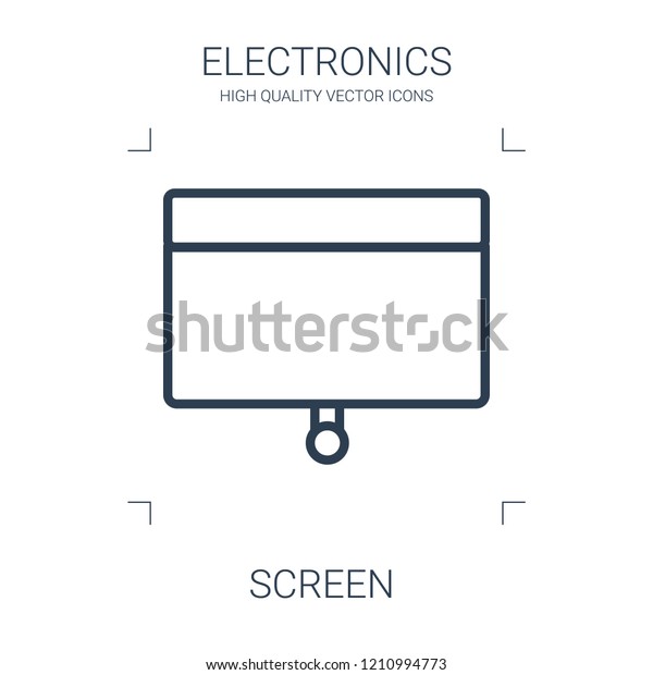 screen icon. high quality line screen icon\
on white background. from electronics collection flat trendy vector\
screen symbol. use for web and\
mobile