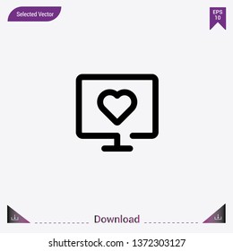 Screen icon isolated on grey background.Premium symbol for website design, mobile application, logo, ui.Modern, simple, isolated, flat best quality icon for web site designs or mobile apps.