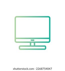 screen icon with isolated vektor and transparent background
