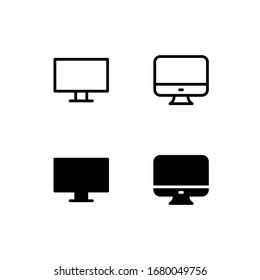 Símbolo vector de logotipo de icono de pantalla