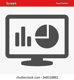 Screen Icon. Professional, Pixel Perfect Icons Optimized For Both Large And Small Resolutions. EPS 8 Format.