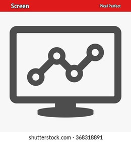 Screen Icon. Professional, pixel perfect icons optimized for both large and small resolutions. EPS 8 format.