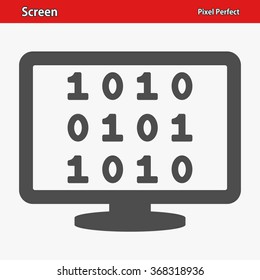 Screen Icon. Professional, pixel perfect icons optimized for both large and small resolutions. EPS 8 format.