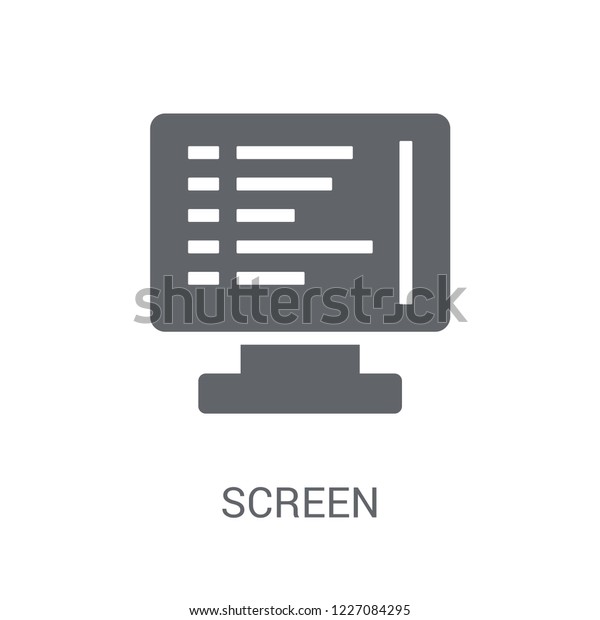 Screen icon. Trendy Screen logo concept\
on white background from Programming collection. Suitable for use\
on web apps, mobile apps and print\
media.
