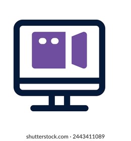 screen icon. vector dual tone icon for your website, mobile, presentation, and logo design.