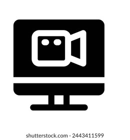 screen icon. vector glyph icon for your website, mobile, presentation, and logo design.