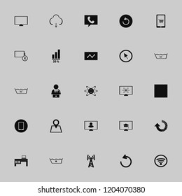 screen icon. screen vector icons set monitor, reload arrow, phone technology and mobile shopping