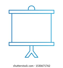 Screen Icon, Vector Illustration, Education Colour Outline