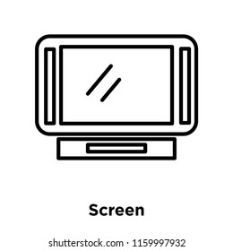Screen icon vector isolated on white background, Screen transparent sign , line or linear sign, element design in outline style