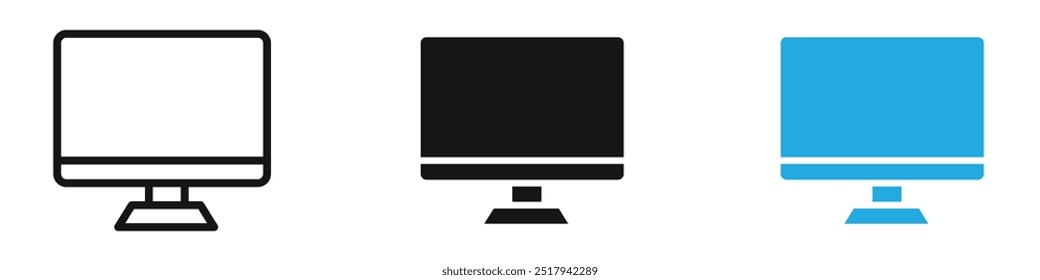 screen icon vector set illustration