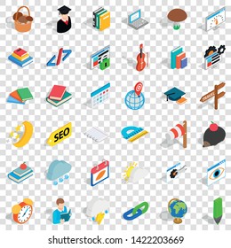 Screen icons set. Isometric style of 36 screen vector icons for web for any design