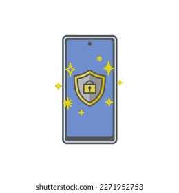 Imagen de pantalla del smartphone con aplicación de seguridad instalada
