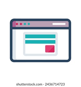 Screen interface isolated flat vector illustration
