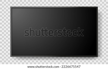 Screen LCD tv isolated vector illustration