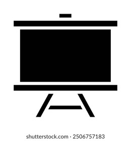 screen. learning. black and white icon. flat design style. suitable for study, library, thinking. vector design template