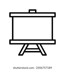 screen. learning. black and white icon. outline design style. suitable for study, library, thinking. vector design template