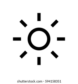 Screen light mini line, icon, background and graphic. The icon is black and white, linear  flat, vector, pixel perfect, minimal, suitable for web and print. 