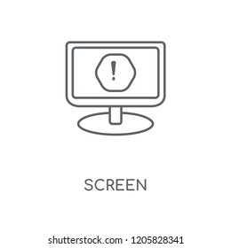 Screen linear icon. Screen concept stroke symbol design. Thin graphic elements vector illustration, outline pattern on a white background, eps 10.