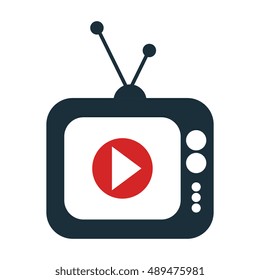 screen with live streaming video icon