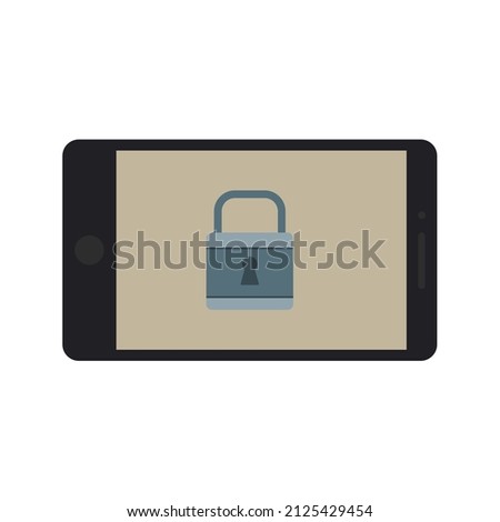 Screen lock Landscape icon vector image. Can also be used for Mobile UI UX and Animations. Suitable for mobile apps, web apps and print media.