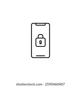 Screen Locked vector line icon icons design