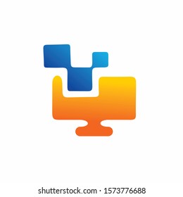 Screen logo accompanied square concept