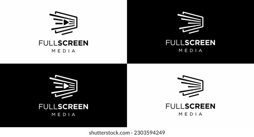 Diseño del logotipo de Screen Media, fácil de usar. EPS vectorial 10