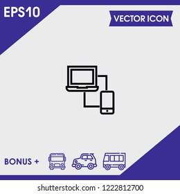 screen mirror icon vector
