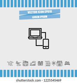 screen mirror icon vector