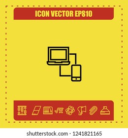 screen mirror icon vector