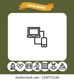 screen mirror icon vector