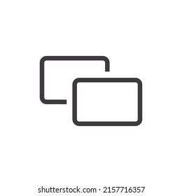 Screen mirroring icon isolated on white background. Screen button symbol modern, simple, vector, icon for website design, mobile app, ui. Vector Illustration