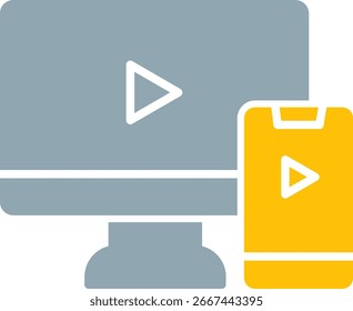 Screen Mirroring Icon Symbol Art Sign