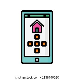 Screen of mobile phone, phone screen vector illustration