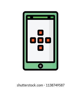 Screen of mobile phone, phone screen vector illustration