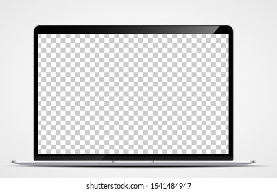 Screen mockup. Laptop with blank screen for you design. Vector EPS10