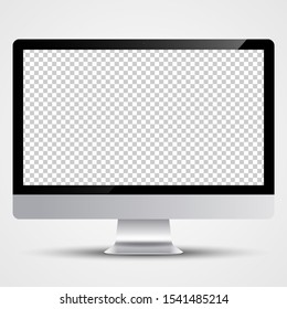 Screen mockup. monitor with blank screen for you design. Vector EPS10