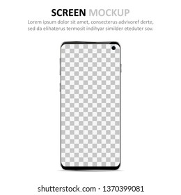 Screen mockup. Smartphone with blank screen for design