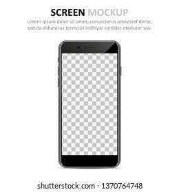 Screen mockup. Smartphone with blank screen for design
