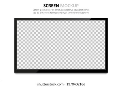 Screen mockup. TV with blank screen for design