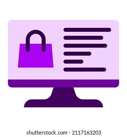 screen monitor display product online market detail information ecommerce icon