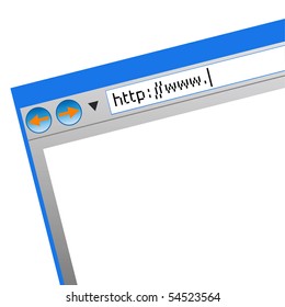 The screen of the monitor on a white background