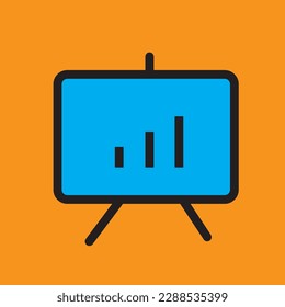A screen or monitor with a series of overlapping rectangles or slides, often used to represent a digital presentation or slideshow.