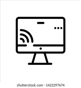 Screen, Monitor, Screen, Wifi  Blue and Red Download and Buy Now web Widget Card Template
