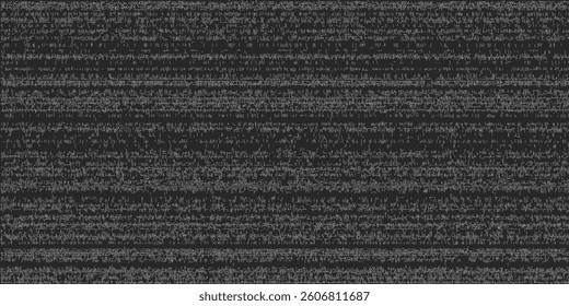 Screen noise interference isolated on dark background. Looped animation. Retro technology. 90s TV Overlay of Scan Lines VHS effect. Vector illustration